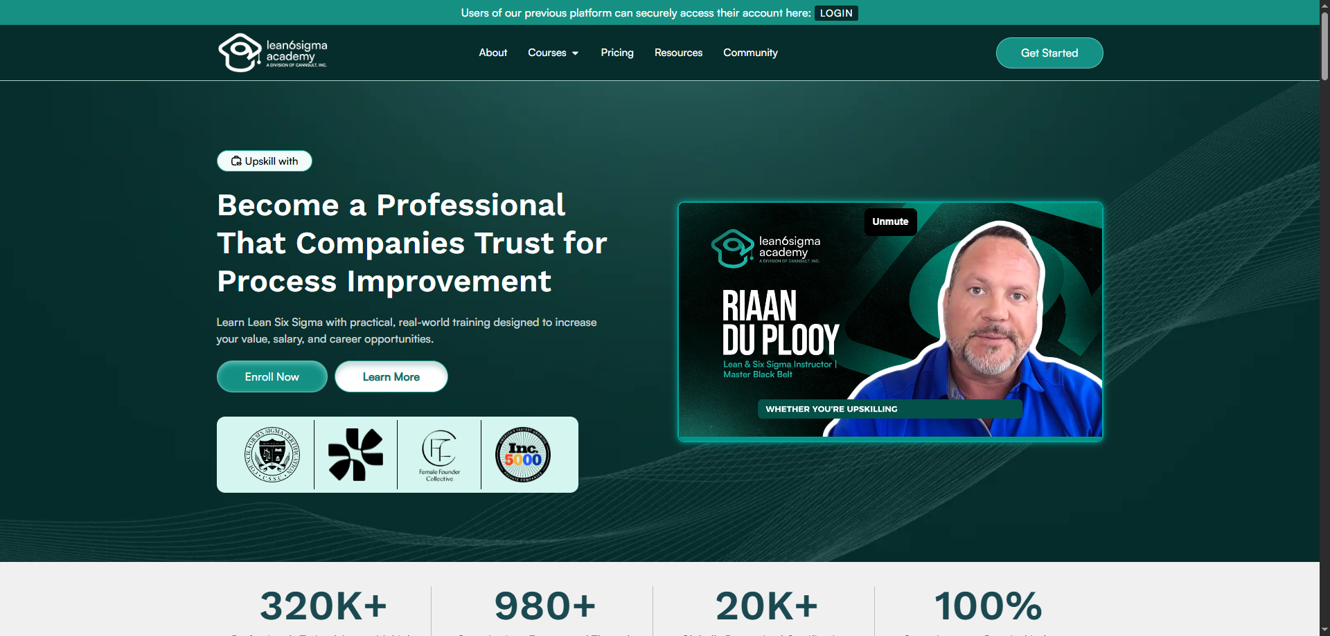 Lean Six Sigma Academy - Training & Certification Platform